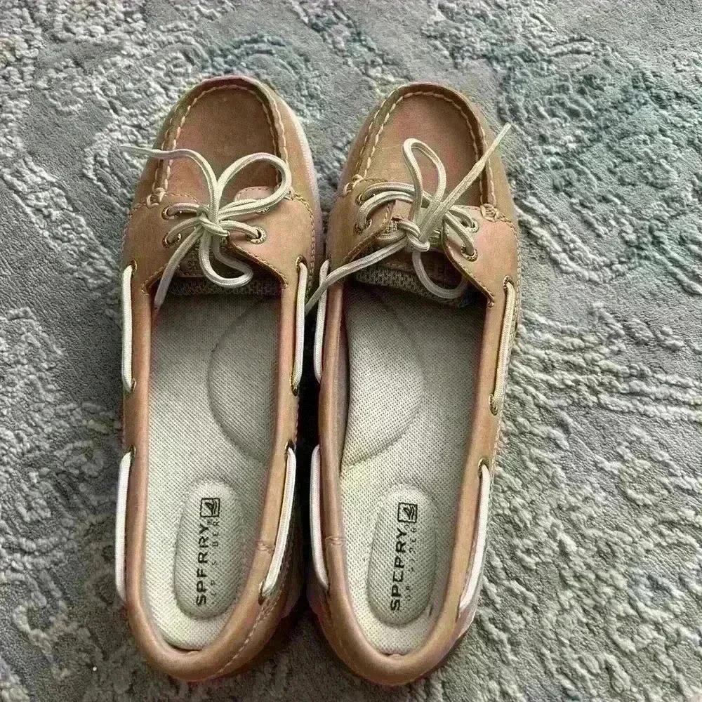 Women’s Sperry’s Angelfish Linen‎ Oak Boat Shoes - Picture 2 of 4